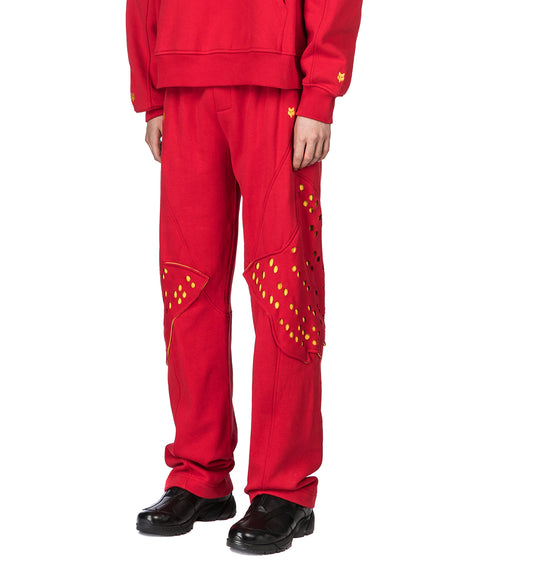 FOX LAB X KIKO KOSTADINOV PERFORATED FLEECE JOGGER CANDY RED