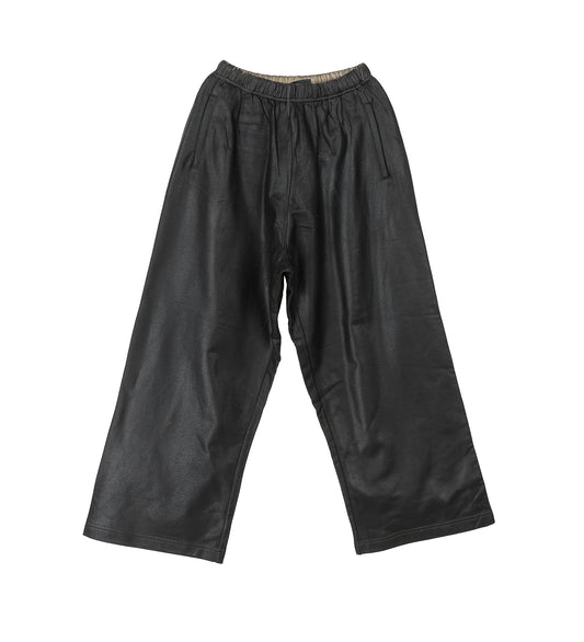 COATED SWEAT PANTS BROWN