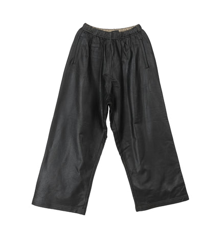 COATED SWEAT PANTS BROWN