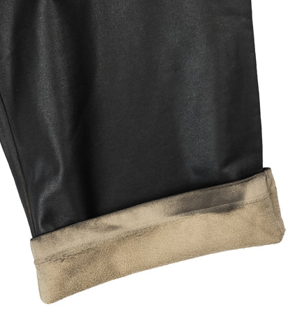 COATED SWEAT PANTS BROWN