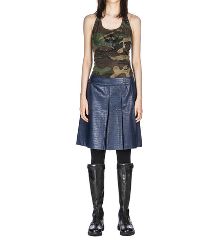 PLEATED SKIRT BLUE