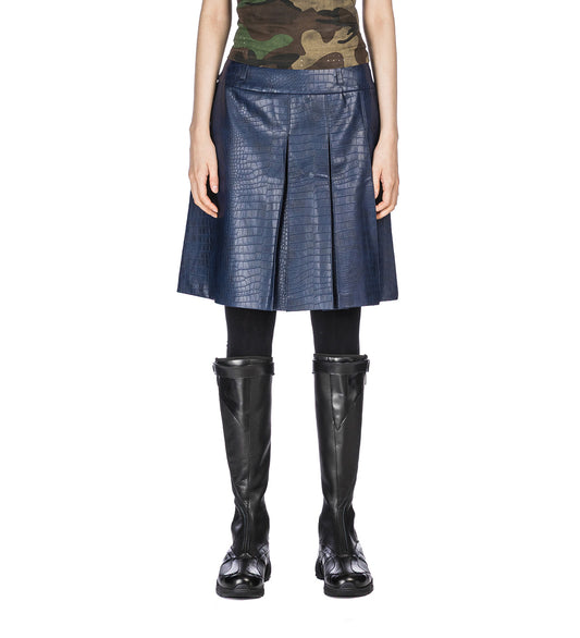 PLEATED SKIRT BLUE