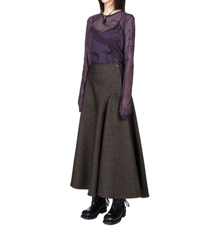 SUPER SLIM LONGSLEEVE ABSTRACT RAISIN SNAKE PRINT