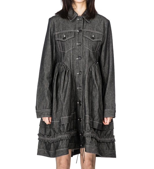 CECILIE BAHNSEN X NONA CAPSULE VERONA DRESS BLACK DENIM