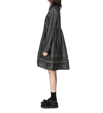 CECILIE BAHNSEN X NONA CAPSULE VERONA DRESS BLACK DENIM