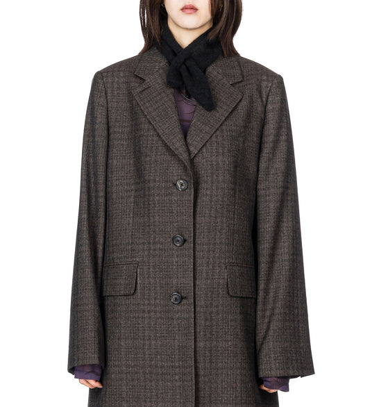 MINIATURE SCARF BLACK FUZZY ALPACA