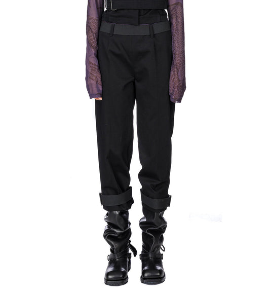 SPORTY CAPRI TASTEFUL BLACK MEGATWIST TWILL