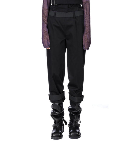 SPORTY CAPRI TASTEFUL BLACK MEGATWIST TWILL