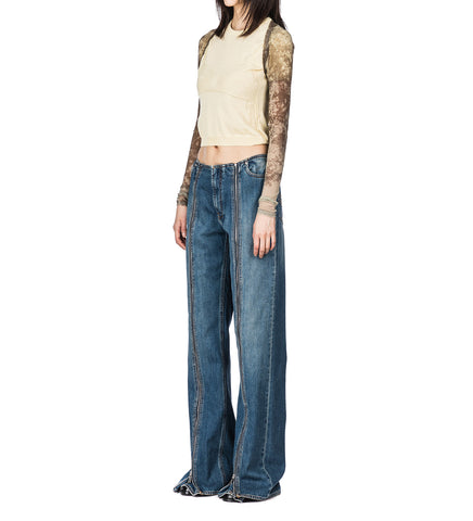 THE MEDAILLON MESH SLEEVES BEIGE/TAUPE