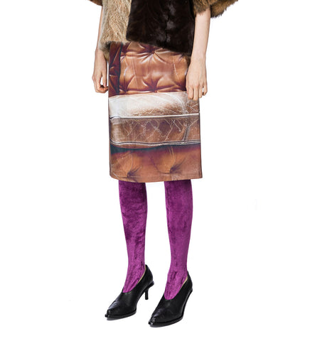 SISLEY SLIP SKIRT WHITE BROWN ARMCHAIR