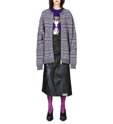 KAIR V NECK KNITTED SWEATER GREY