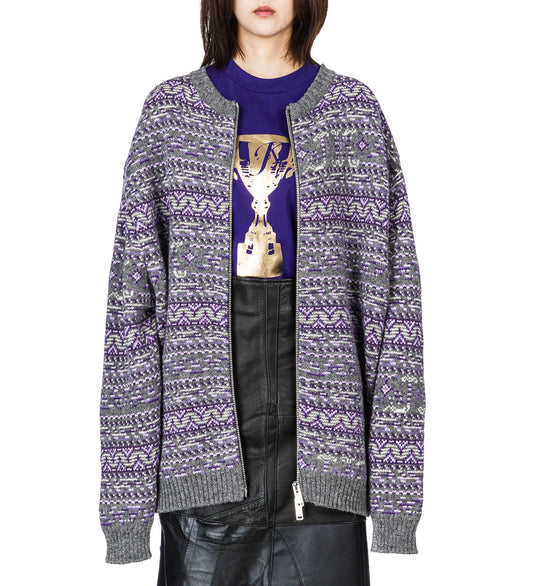 KAIR V NECK KNITTED SWEATER GREY