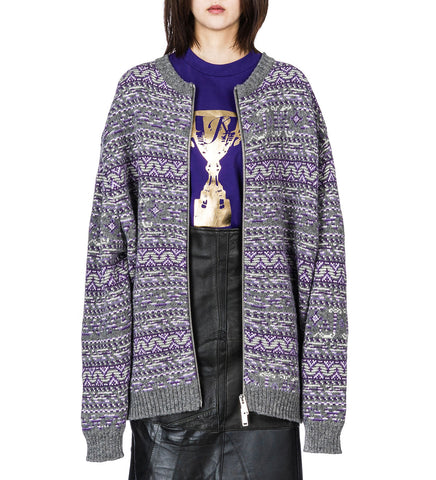 KAIR V NECK KNITTED SWEATER GREY