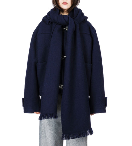 VICTOR SHORT DUFFEL COAT NAVY