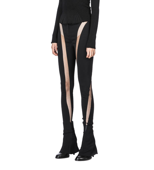 SPIRAL TULLE TROUSERS BLACK