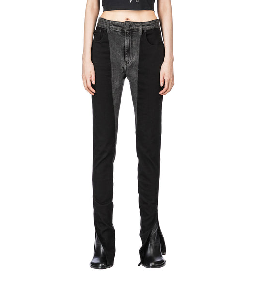 BI-COLOR SKINNY JEANS BLUE