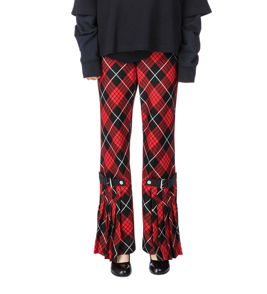 TARTAN TAILORED TROUSER WITH KILT RED/BLACK/WHITE
