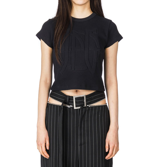 WAFFLE BABY TEE BLACK