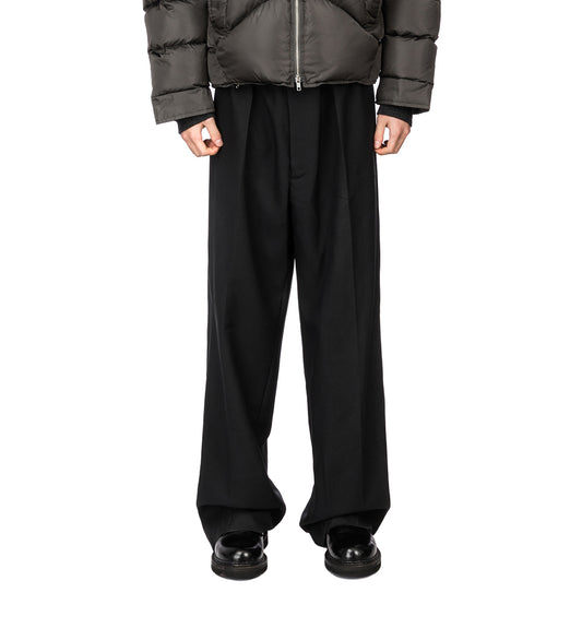 WORKER LOW CROTCH TROUSERS BLACK