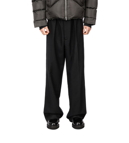 WORKER LOW CROTCH TROUSERS BLACK