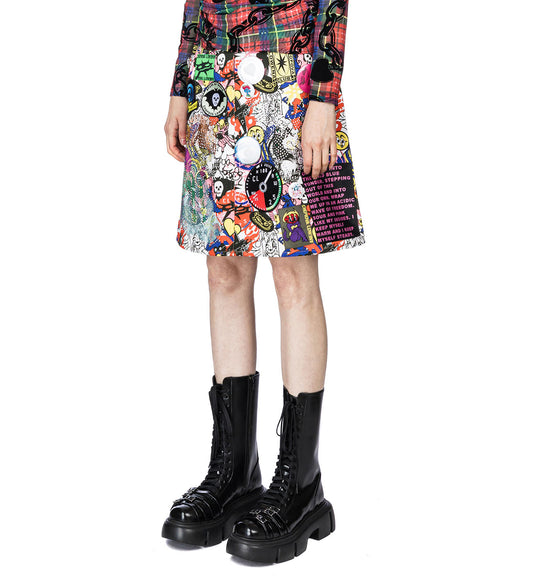 COSMOS SKIRT WHITE MULTI