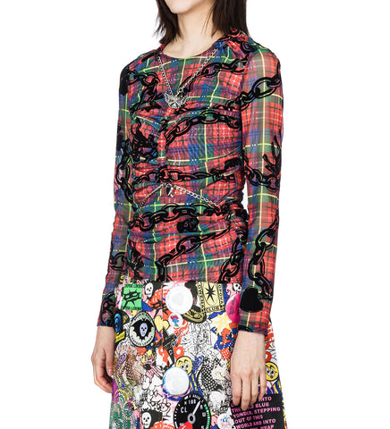 SONICSCAPE MESH TOP TARTAN MULTI