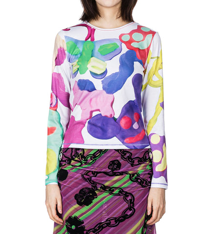 PUTTY PALS FITTED JERSEY TOP MULTI