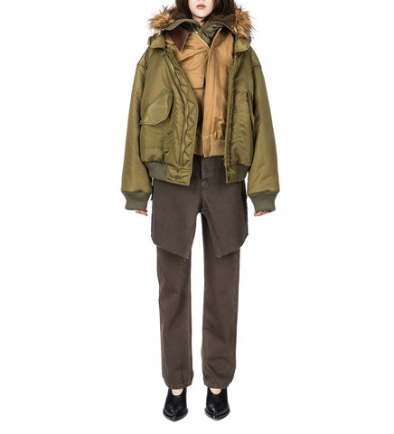 TRIPLE BOMBER ARMY GREEN