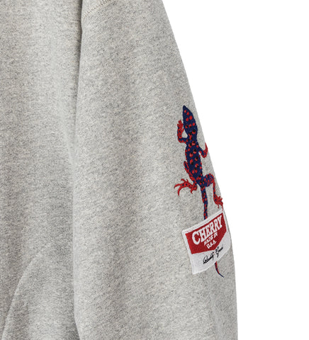 GECKO ZIP UP CREW HEATHER GREY