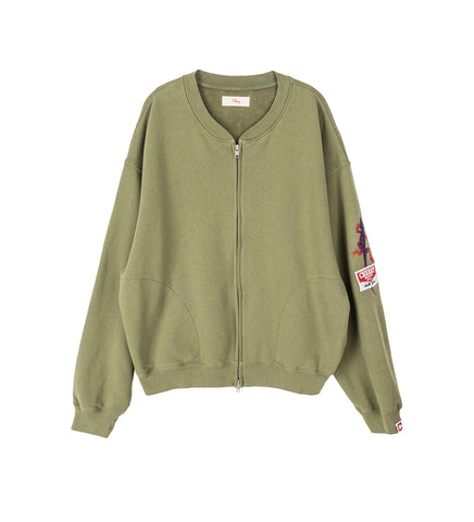 GECKO ZIP UP CREW CACTUS