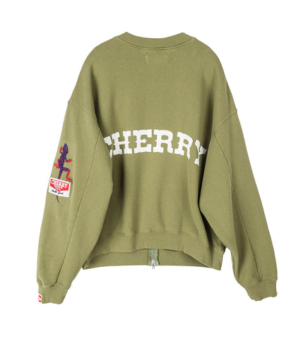 GECKO ZIP UP CREW CACTUS