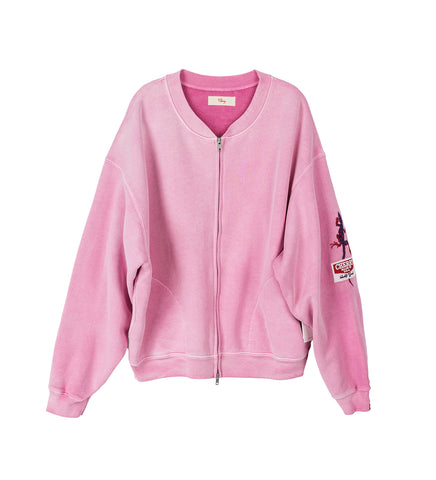 GECKO ZIP UP CREW FUSCHIA