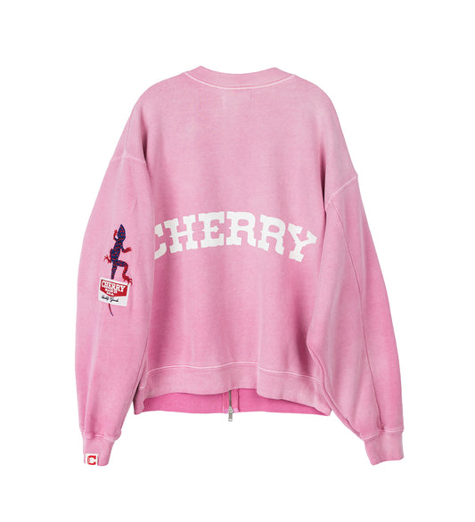 GECKO ZIP UP CREW FUSCHIA