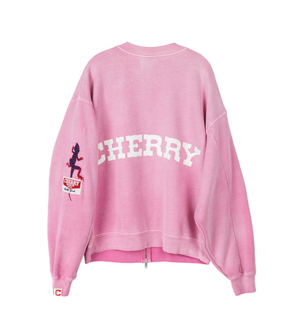 GECKO ZIP UP CREW FUSCHIA
