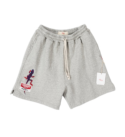 GECKO SWEATSHORTS HEATHER GREY