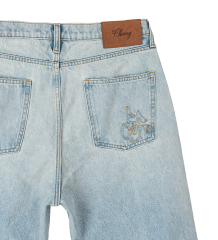 WIDE LEG 5 POCKET JEANS LIGHT WASH