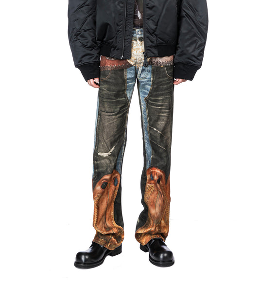 2010M TLO HEART BUCKLE BELT REGULAR BLUE/BLACK