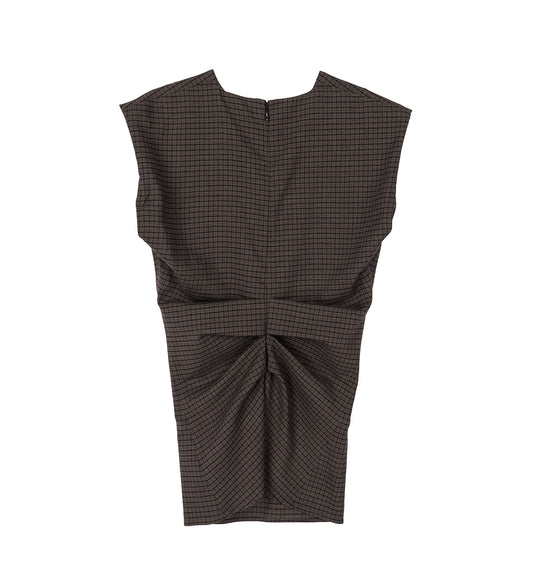 TANADO STRETCH CHECK MULTI BROWN