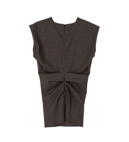 TANADO STRETCH CHECK MULTI BROWN