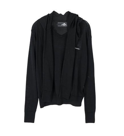 DOUBLE SLEEVE SWEATER BLACK