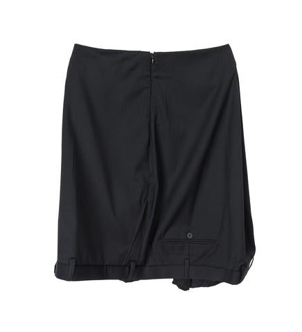UPSIDE DOWN HANGER SKIRT MIDI BLACK
