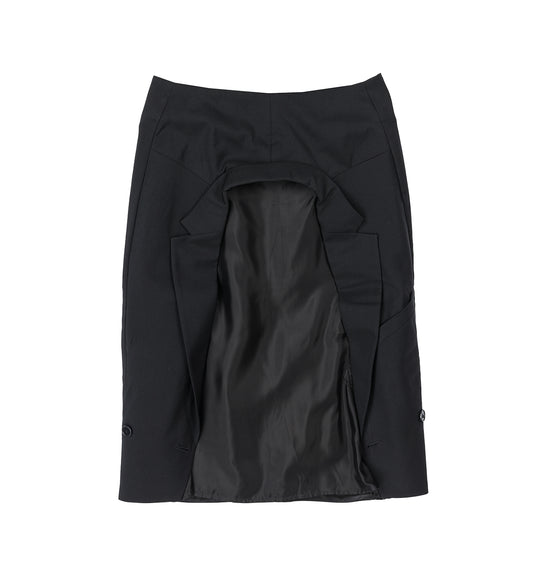 INSIDE OUT BLAZER SKIRT BLACK