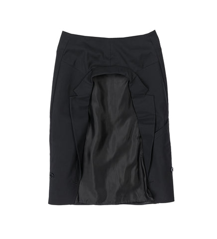 INSIDE OUT BLAZER SKIRT BLACK