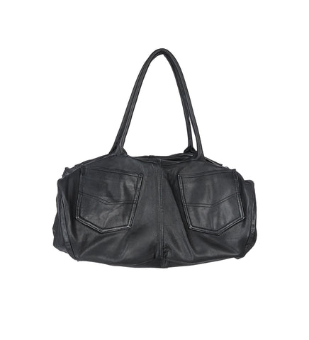 LEATHER TROUSER BAG BLACK