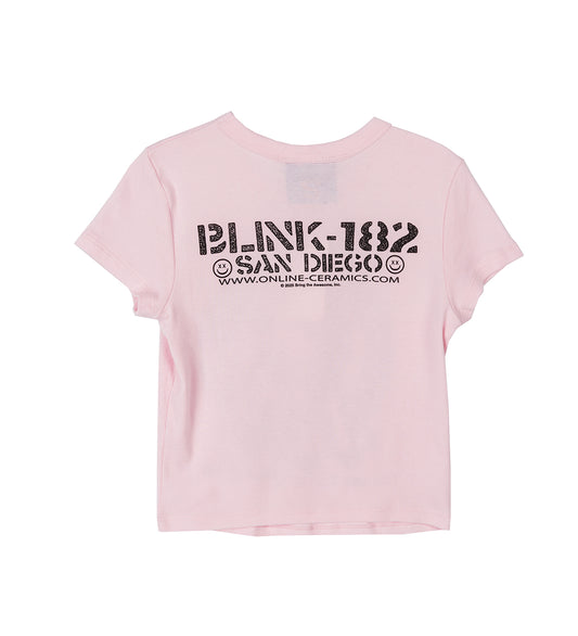 ONLINE CERAMICS X BLINK-182 I GUESS THIS IS GROWING UP BABY TEE PINK