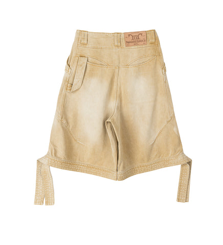 BECKHAM CARGO DENIM SHORTS COKE TAN