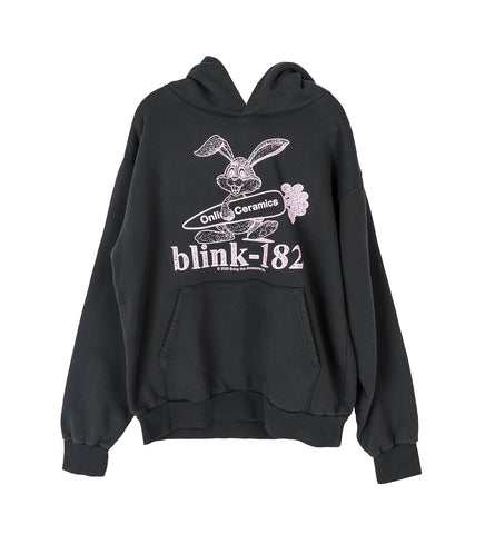 ONLINE CERAMICS X BLINK-182 BUNNY LOGO HOODIE BLACK