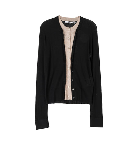 KALET FINE SILK WOOL BLACK/BEIGE