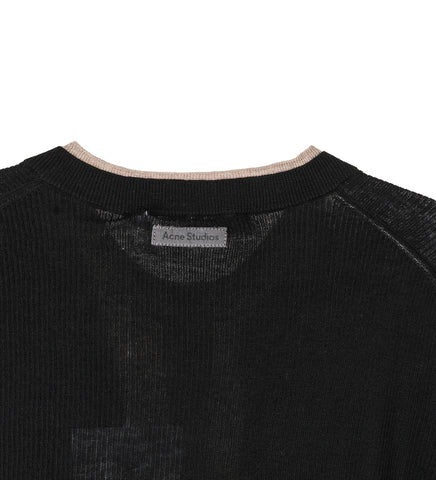 KALET FINE SILK WOOL BLACK/BEIGE