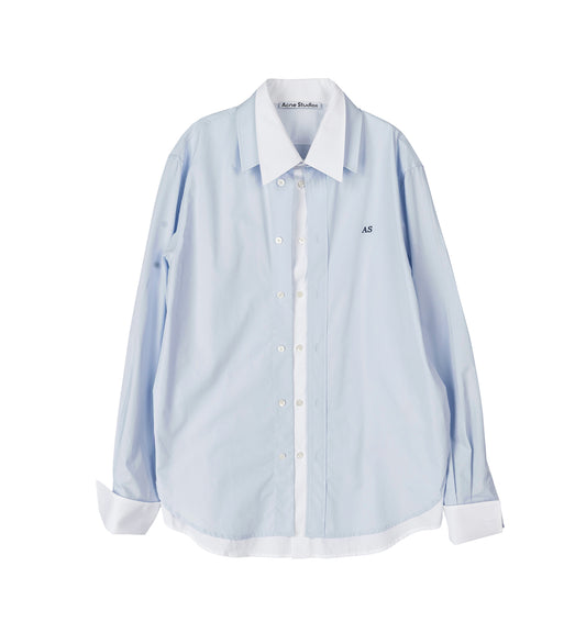 SONT LS SUPER POPLIN BLUE/WHITE